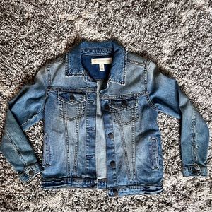 Tucker + Tate Girl's Button Up Long Sleeve Denim Jean Jacket Blue Size S 7/8